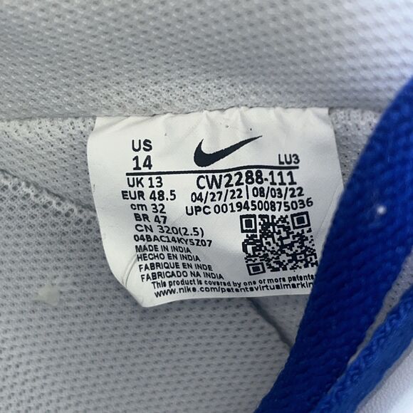 Size 14 - Nike Air Force 1 \'07 Low Triple White Customer Blue Kentucky Wildcats main image 11